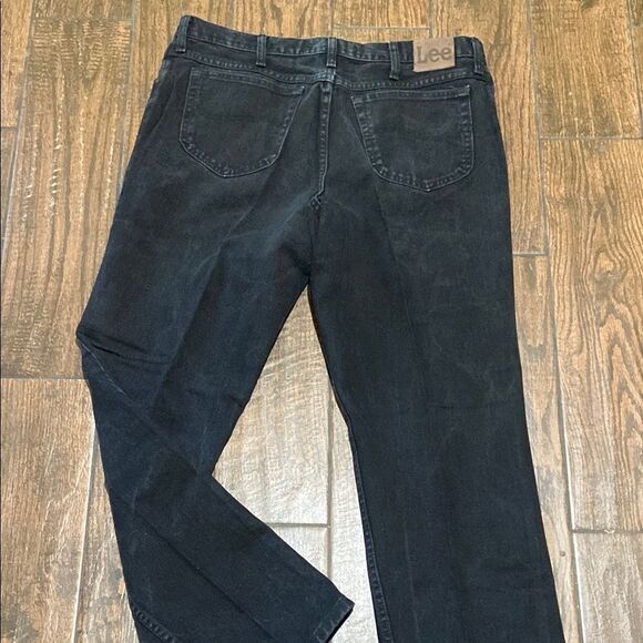 VTG,Lee Dark Denim Trousers 💯 Cotton Men’s Jeans Size 40 X 32 - Picture 2 of 10